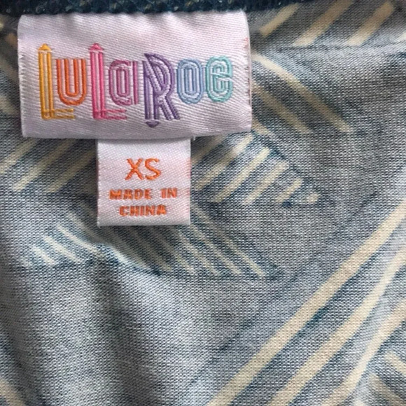 LuLaRoe Irma knit top, geometric pattern, XS - Picture 2 of 2